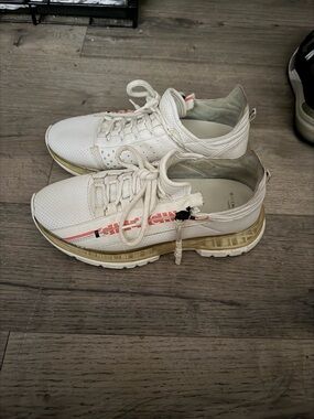 Givenchy White Leather Sneakers with Red Accent